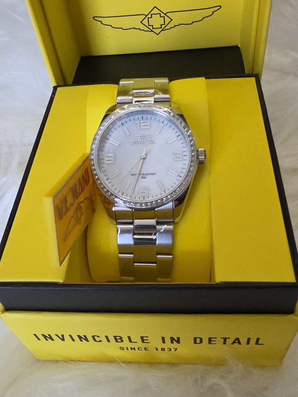 Invicta Specialty Silver-Tone Bracelet Watch with Crystal Accent. Unisex.
